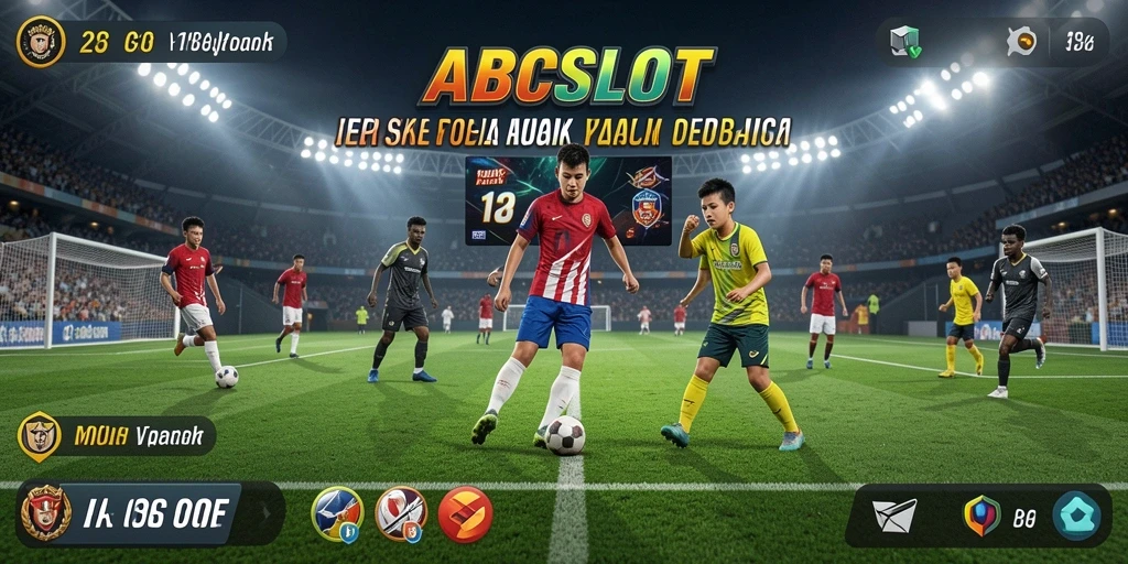 Screenshot gameplay <strong>ABCSLOT</strong> menampilkan aksi sepak bola yang seru dan mendebarkan.