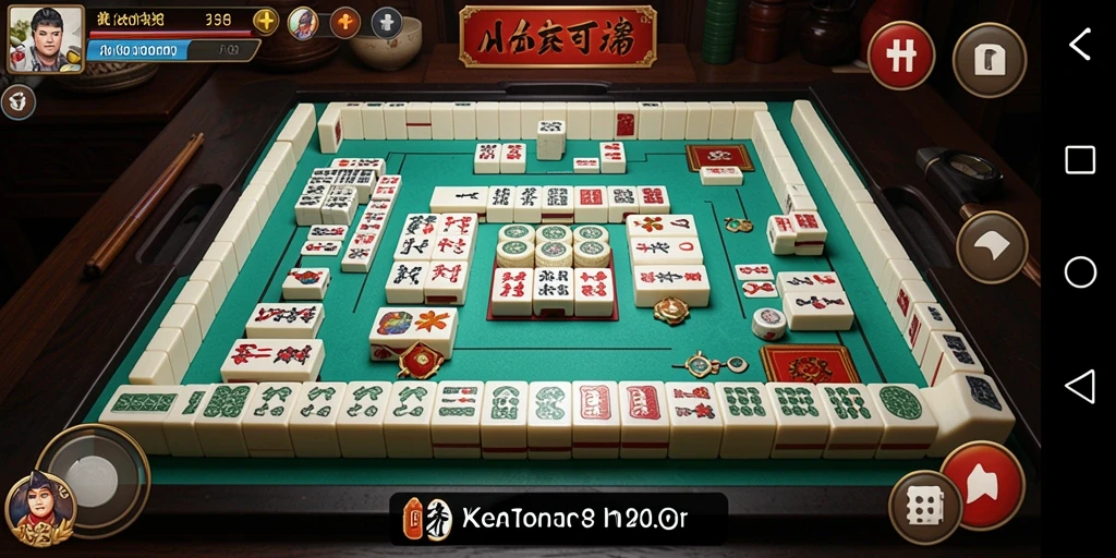 Screenshot gameplay AKARTOTO yang menarik dengan tampilan ubin Mahjong.