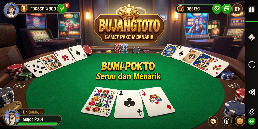 Screenshot gameplay BUJANGTOTO yang menarik saat bermain Poker.