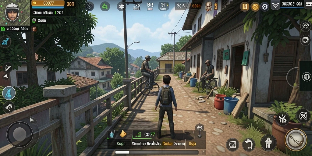 Tampilan gameplay menarik dari COO77 dengan simulasi interaktif.