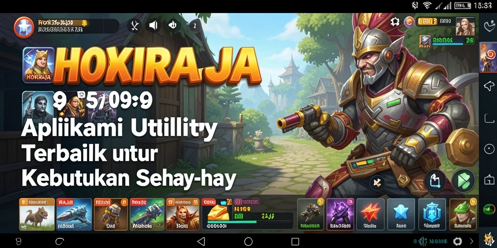 Tampilan utama HOKIRAJA dengan fitur-fitur Utility yang menarik.