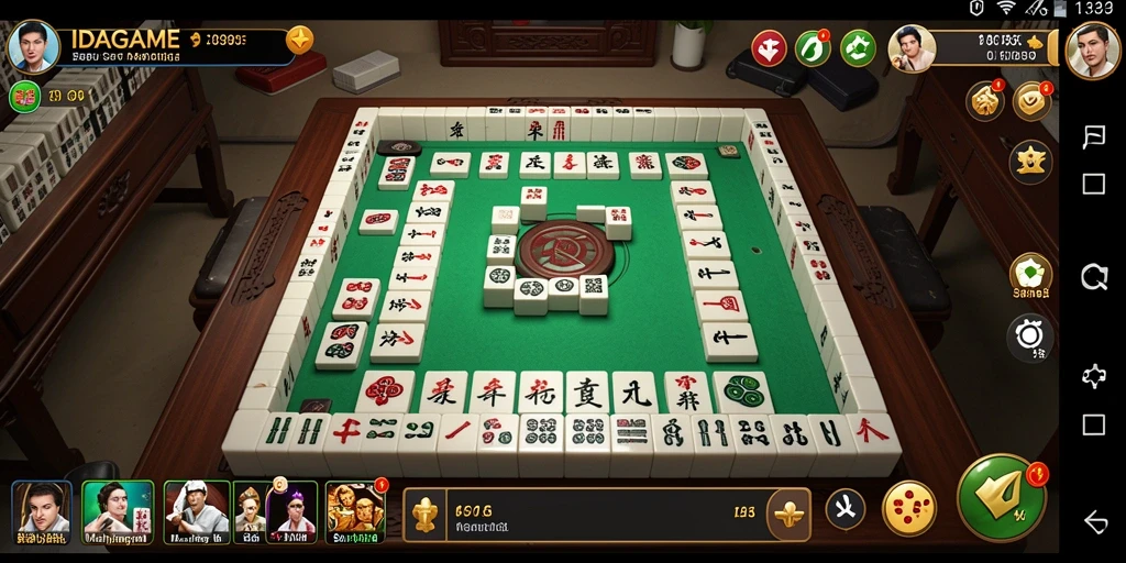 Screenshot gameplay IDAGAME yang menunjukkan keseruan bermain Mahjong.