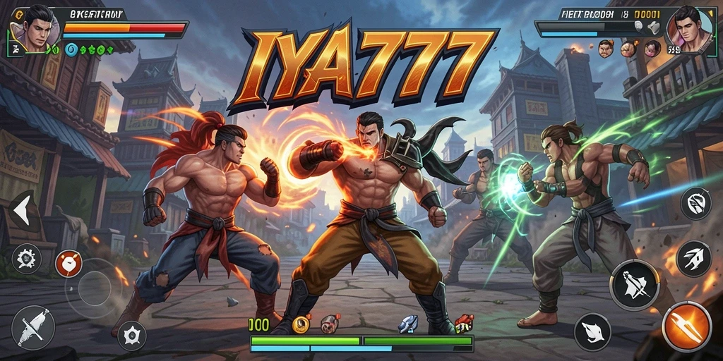 Tampilan gameplay IYA777 yang penuh aksi dan pertarungan seru.