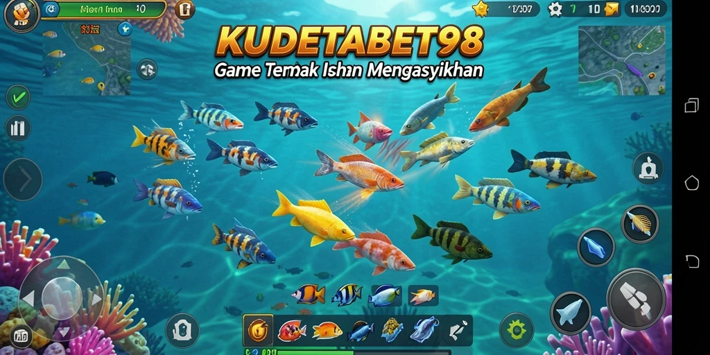 Tampilan gameplay KUDETABET98 yang menegangkan dalam Tembak Ikan.