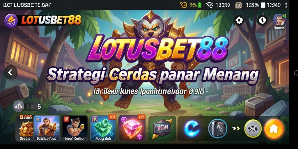 Tangkapan layar menunjukkan aksi intens dalam permainan strategi LOTUSBET88.