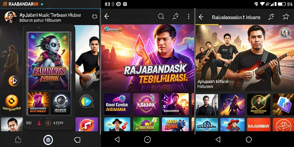 Screenshot gameplay RAJABANDAR88 menampilkan antarmuka musik yang menarik.