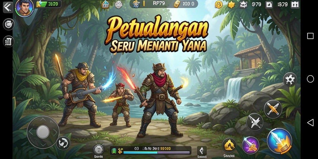 Tampilan gameplay RP79 yang mendebarkan dalam petualangan seru.