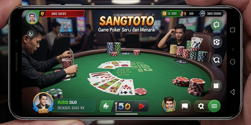 Screenshot gameplay Poker yang seru dan menegangkan di SANGTOTO.