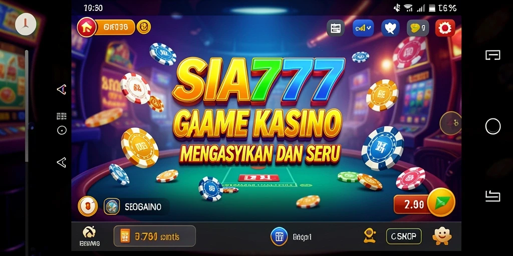 Screenshot utama SIA777 menampilkan gameplay aksi Kasino yang mendebarkan.