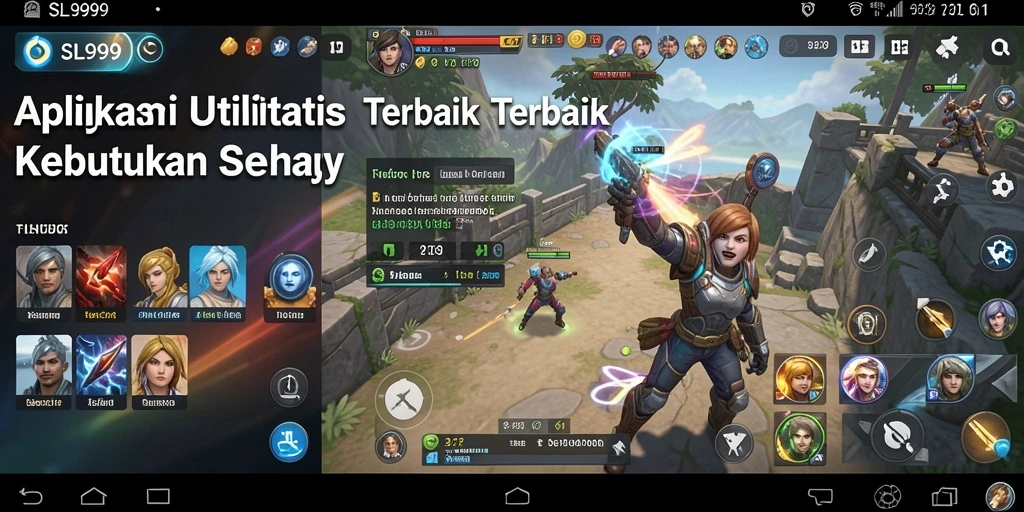 Tampilan utama SL999 dengan berbagai alat utilitas yang mudah diakses.