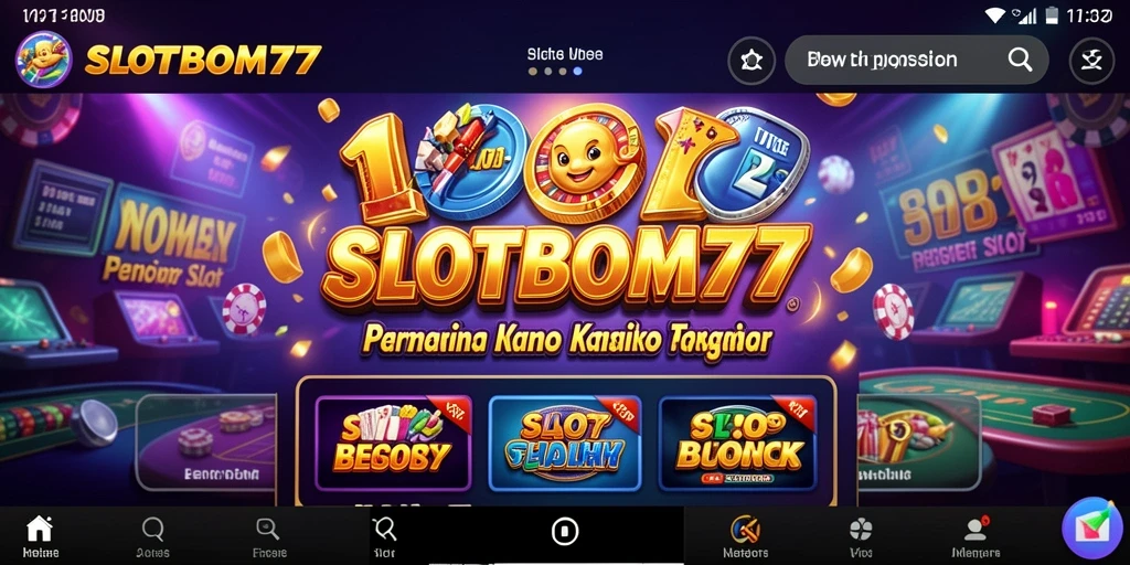 Tampilan menarik dari gameplay SLOTBOM77 dengan slot yang beragam.