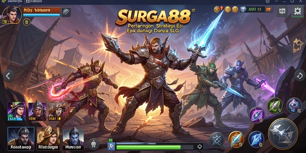 Tampilan gameplay menantang dan penuh strategi dalam SURGA88.