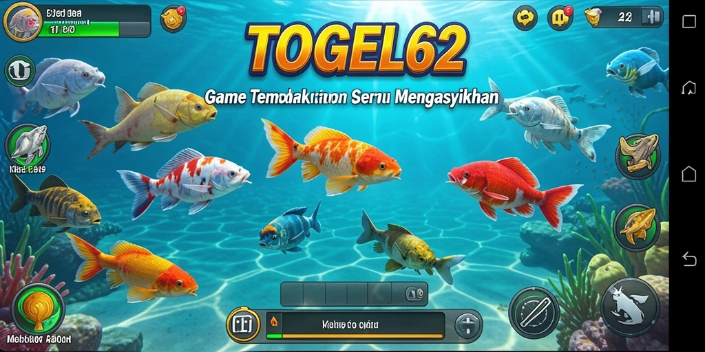 Tampilan gameplay seru dari TOGEL62 yang menembak ikan.