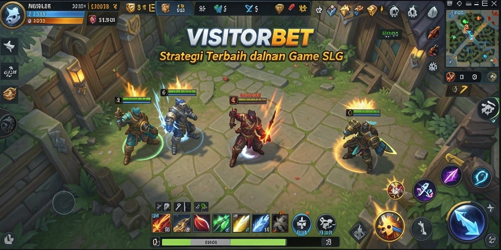 Tampilan gameplay <strong>VISITORBET</strong> dengan pertempuran strategi yang menegangkan.