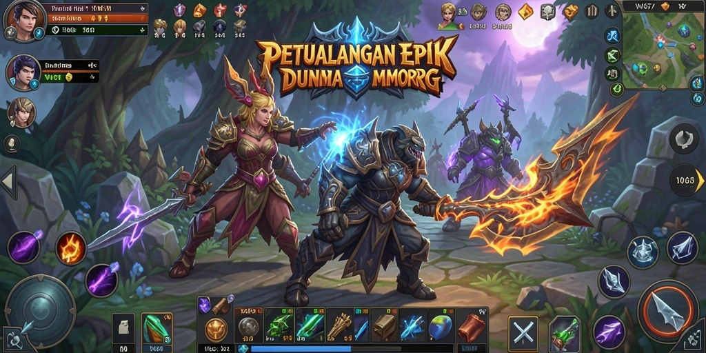 Tampilan gameplay seru dari W67 yang memukau dalam petualangan MMORPG.